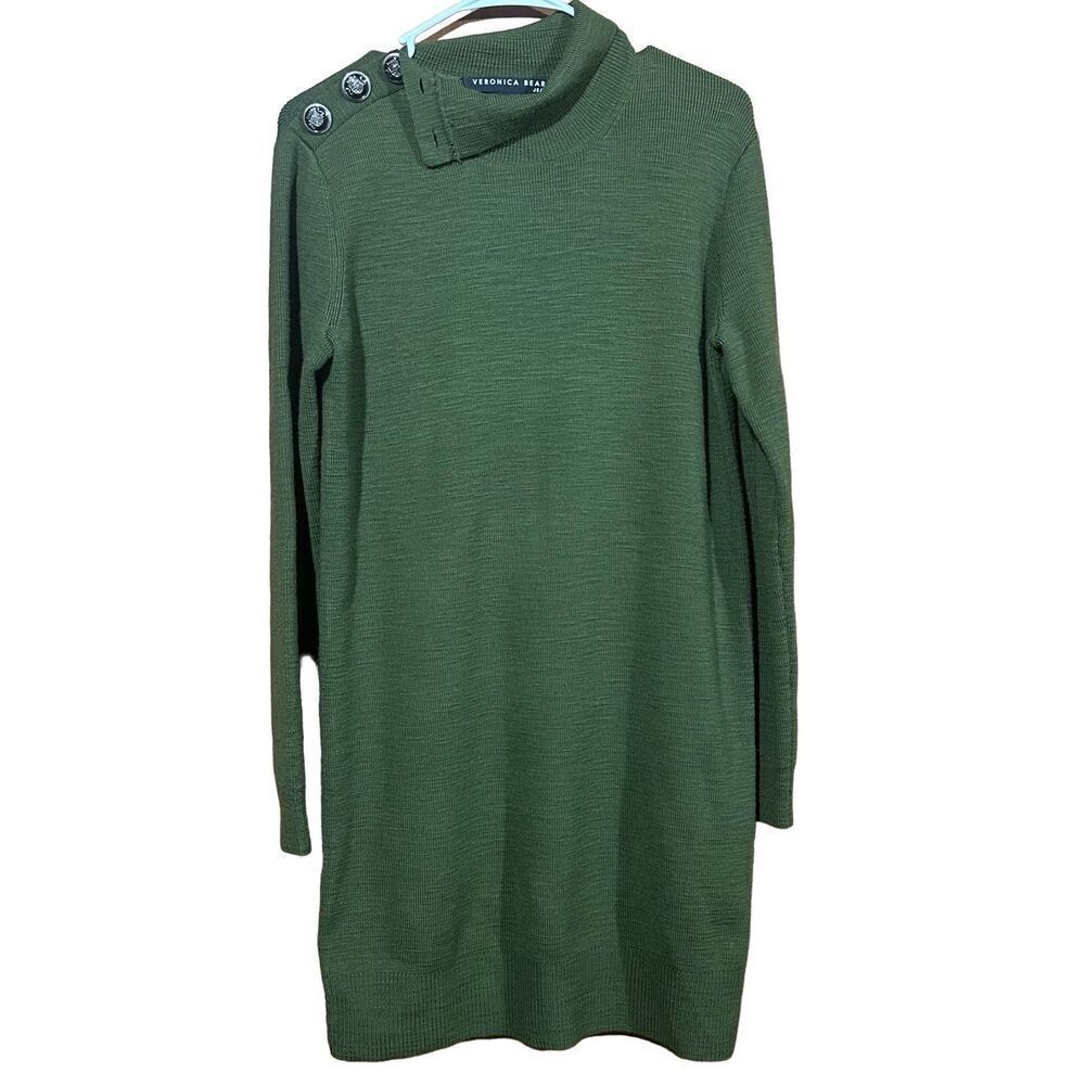 Veronica Beard Olive Green Long Sleeve Knit Dress